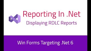 Displaying RDLC report in WinForms Net 6 application Using Visual Studio 2022 [upl. by Annoik787]