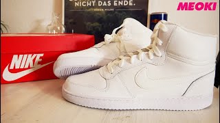 Nike Ebernon Mid White Sneaker Unboxing [upl. by Edialeda613]