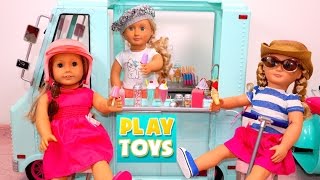 Our Generation Doll Ice Cream Truck with Popsicles Play Toys [upl. by Giulia]