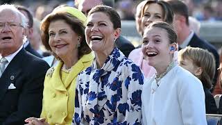 Princess Estelle and Crown Princess Victoria singing along at jubilee concert [upl. by Sanalda]