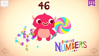 Endless Numbers 46  Learn Number Fortysix  Fun Learning for Kids [upl. by Cherian]