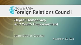 ICFRC Digital Democracy and Youth Empowerment [upl. by Enytsuj]