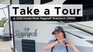 Take a Tour of the 2020 Forest River Flagstaff Shamrock 23IKSS  Sunrise Camping Center [upl. by Henrietta862]