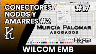 CONECTORES 2 amarres y nodos en Wilcom [upl. by Zile]