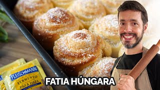 FATIA HÚNGARA  Receita de pão doce de coco com miolo molhadinho [upl. by Hayse379]