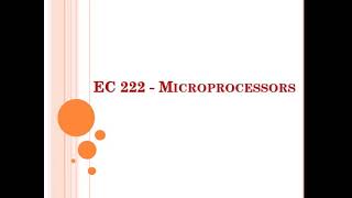 Introduction to Microprocessors  Lecture 1 [upl. by Leirvag]