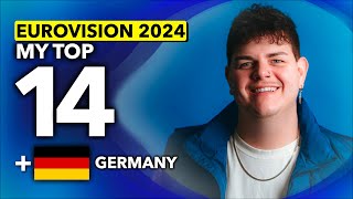 Eurovision 2024  My Top 14 NEW 🇩🇪 Germany [upl. by Egas]