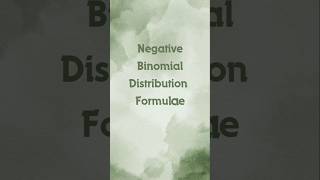 Negative binomial distribution  Formulae review  Statistics [upl. by Cheslie]