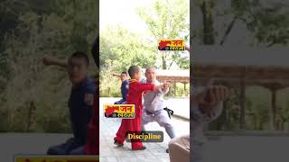 Young Shifu guiding Shaolin discipline through their from practice 😜 shorts video [upl. by Landing]