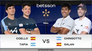 🔥 Full Match  CoelloTapia vs ChingottoGalán  FINAL Masculina Madrid Premier Padel P1 2024 🚀 [upl. by Sheelah]