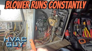 Inoperable Thermostat and Blower Won’t Stop hvacguy hvaclife hvacarmy [upl. by Nnov]