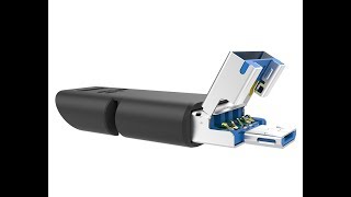 Silicon Power Releases Mobile C50 TripleInterface Flash Drive with three connectors [upl. by Ahsilef]