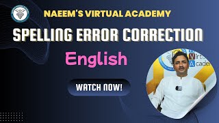 Lecture 26 Spelling Error Correction english naeemullahmahar [upl. by Eldnik]