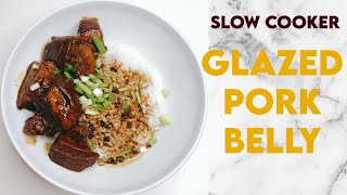 GLAZED PORK BELLY  EASY SLOW COOKER RECIPE 滷肉飯 [upl. by Jordans226]