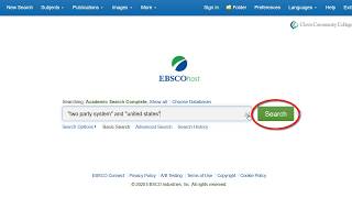 Searching with EbscoHost Academic Search Complete and Specialized Databases [upl. by Alue]