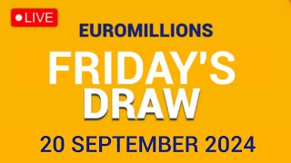 Tirage EuroMillions en direct  du 20 septembre 2024 [upl. by Kornher497]