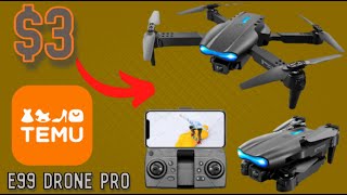 Testing a 3 Drone from TEMU  E99K3 Drone Pro Review [upl. by Eneirda]