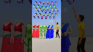 moye moye tranding song and blue Sadi women amp red sadi women and young alien head matching new game [upl. by Thurmond]