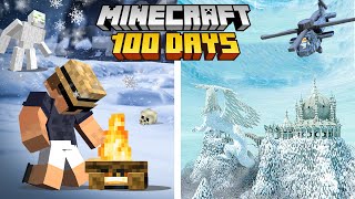 Minecraft 100 DAYS in snow mountain with zero visibility [upl. by Marje]