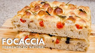 Focaccia com Fermentação Natural Super Macia [upl. by Delgado499]