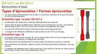 ASTM D638 ou ISO 527 Détermination des propriétés en traction ISO5271 et 2 ISO5273 ISO5274 et 5 [upl. by Eynenihc]