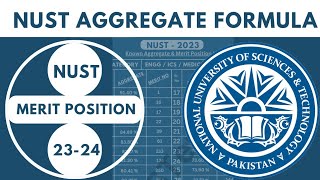 NUST Merit Positions with Aggregate  Closing Merit  23  24  nust netpreparation nustnet a [upl. by Enayr188]