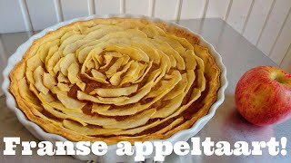 Recept voor Franse Appeltaart met een roos van appels  Bakken met Bastaart [upl. by Arobed]