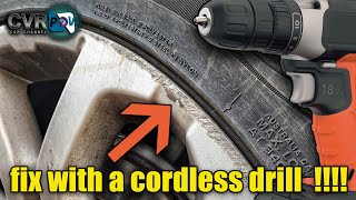 How to remove curb rash on any wheel rim with a cordless drill [upl. by Ayad767]