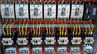 Electrical Panel Board 3 Phase Changeover Star delta Bus Bar MCCB OCR Emergency Switch [upl. by Navanod]