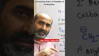 stability order  carbocation  carbanion  free radical shorts jee neet [upl. by Ylrebma233]