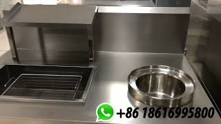 KFC used Powder coating machine  Electric chicken breader  Chicken breading table GW2400 [upl. by Aeikan500]