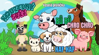 ZVÍŘÁTKA 🐈‍⬛🐕🐏  Veselá písnička pro děti  Kouzelný svět  Jak dělají zvířátka  Naučná písnička [upl. by Yrrot]