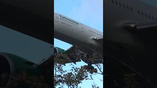 Turkmenistan Airlines RETURNS to London Heathrow Airport Boeing 777200LR Landing on RW27L shorts [upl. by Fredela728]