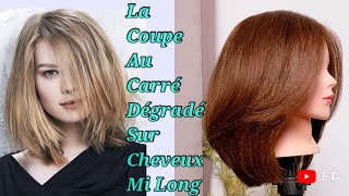 Comment réaliser La Coupe au carré dégradé  135 degré  Tutoriel [upl. by Eilliw163]