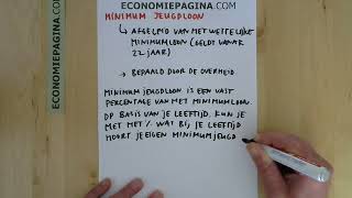 Minimumjeugdloon Economiepaginacom [upl. by Chaker]