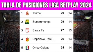 💥 TABLA de POSICIONES LIGA BETPLAY 2024  Liga Betplay Apertura Fecha 14 [upl. by Anytsyrk]