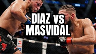 Nate Diaz vs Jorge Masvidal FIGHT BREAKDOWN and LIVE UPDATES [upl. by Sukhum]