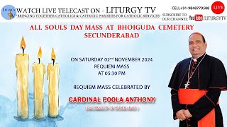 Cardinal Poola Anthony  All Souls Day Mass 530pm  Bhoiguda Cemetery  21124 [upl. by Latoye]