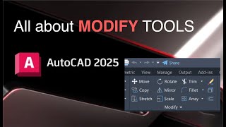 All About AutoCAD Modify Tools [upl. by Stokes]