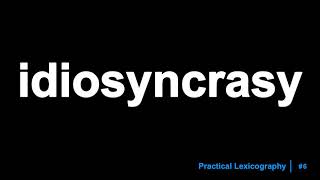 Idiosyncrasy Definition [upl. by Gene]