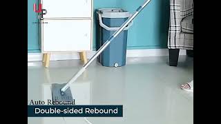 U P C Flat Mop With Bucket With 360 Floor CleaningUpc Upgraded HandsFree Microfiber Squeeze PochaFl [upl. by Thorne8]