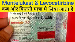 Levocetirizine hydrochloride and montelukast tablets uses in hindi  montair lc tablet  montek lc [upl. by Pomcroy]