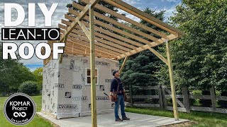 HOW To Build a MODERN SHED  Episode 4  Lean To Roof Framing with Carport [upl. by Inwat]