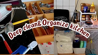 CLEAN amp ORGANIZE kitchen cabinets  how to remove grease on kitchen surfaces EASY and FAST PART 1 [upl. by Ainoyek]