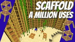 Scaffold In Minecraft How to use Scaffold amp Some Fun Building Ideas Minecraft 114 Avomance 2019 [upl. by Imer163]