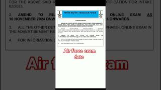 Air force exam date change ytshort airforce military indianarmy [upl. by Sorodoeht]