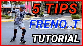 ❤️ APRENDE a FRENAR en PATINES EN LINEA Paso a Paso  TUTORIAL [upl. by Ellehcan261]