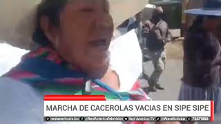 MARCHA DE CACEROLAS VACIAS EN SIPE SIPE [upl. by Kovacs]