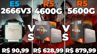 XEON E5 2666 V3 vs RYZEN 5 4600G vs RYZEN 5 5600G  RTX 3070 TI [upl. by Airdnaid]