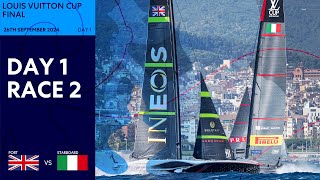 Louis Vuitton Cup Final Race 2  INEOS Britannia vs Luna Rossa Prada Pirelli  Full Replay [upl. by Eatnoid]